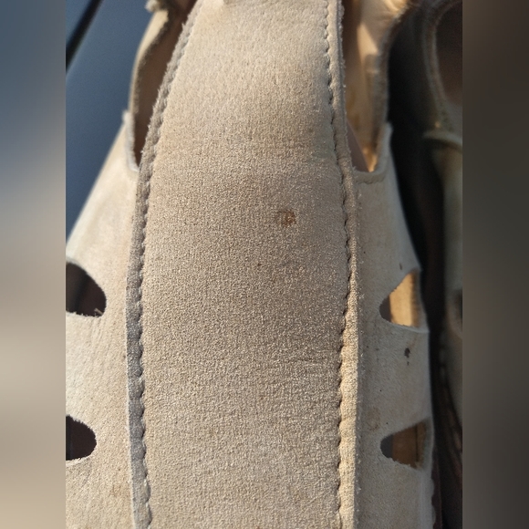 Men's Vintages Roots Leather Shoes, Sandals, Size 10.5D, Light Tan / Nude - Picture 12 of 13